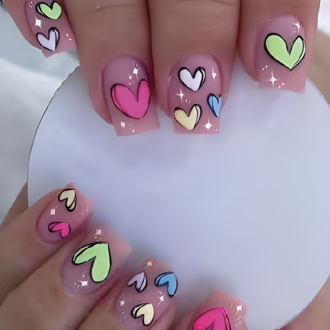 Herz-Design Press-On Nail Set Karnz