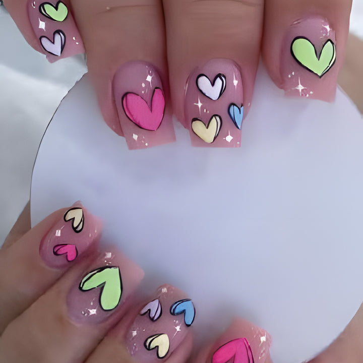 Herz-Design Press-On Nail Set Karnz