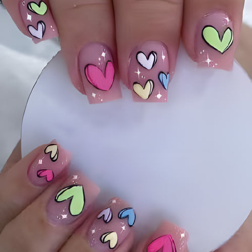 Herz-Design Press-On Nail Set Karnz