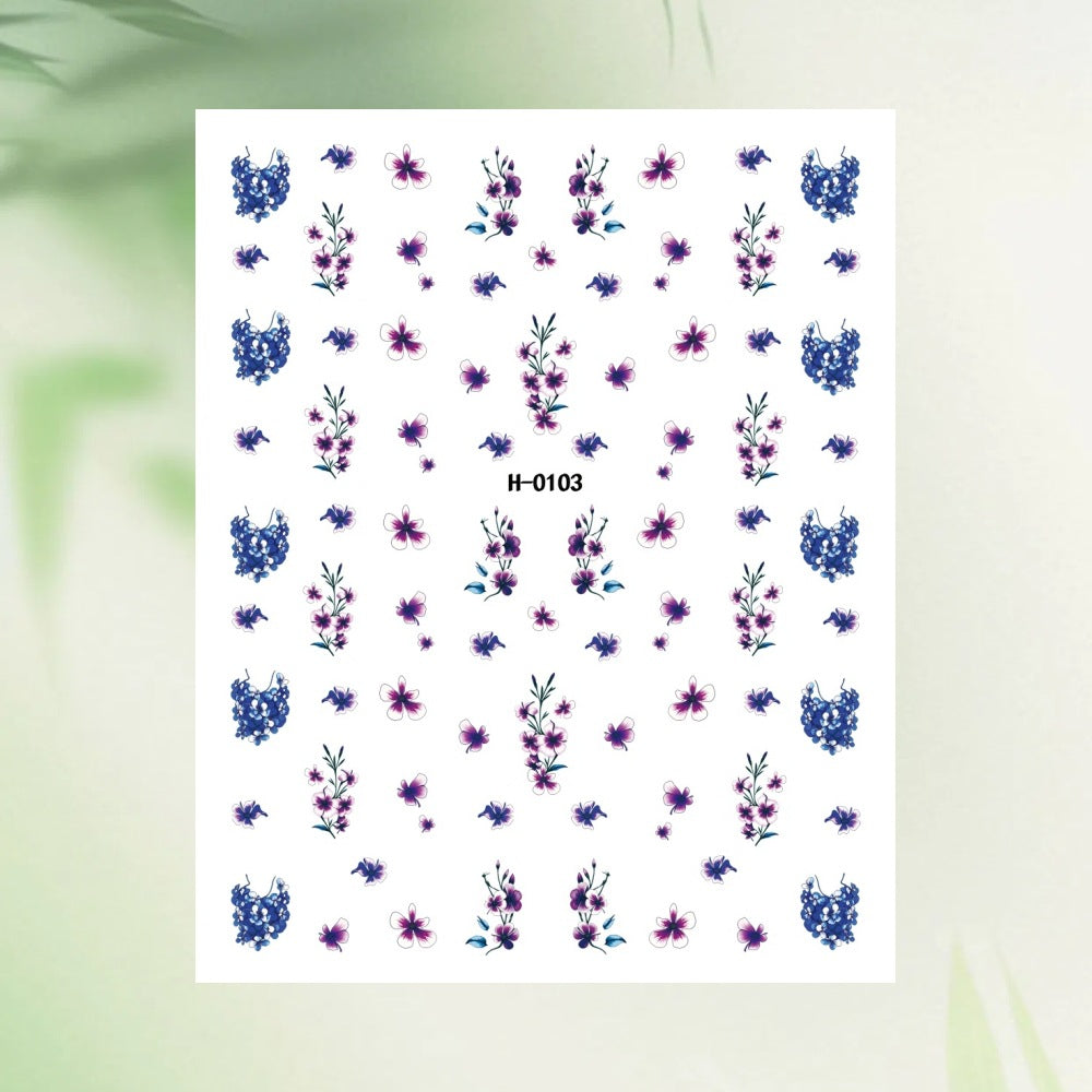 Floral Nagelkunst Aufkleber Blatt
