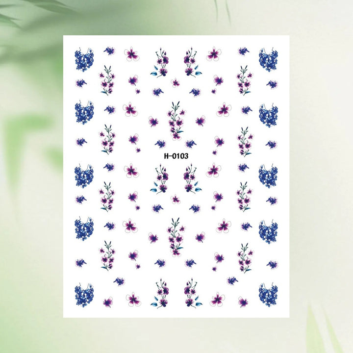 Floral Nagelkunst Aufkleber Blatt
