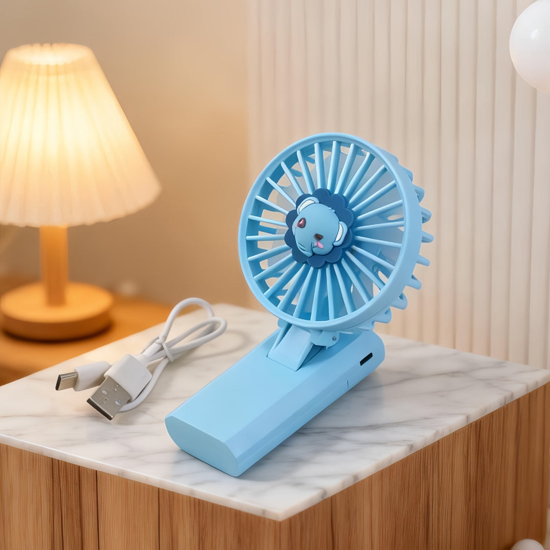 Damen Tragbarer Handventilator mit interaktivem Tiermotiv Karnz