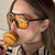 Damen modische oversized Sonnenbrille mit innovativem Design Karnz