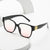 Damen modische quadratische Sonnenbrille mit elegantem Logo Karnz