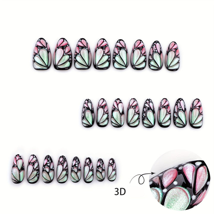 Künstlerische Schmetterling Nagelkunst Karnz