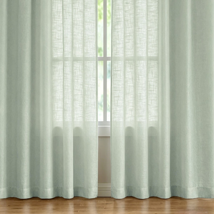Durchsichtige Leinen-Fenstervorhänge Karnz