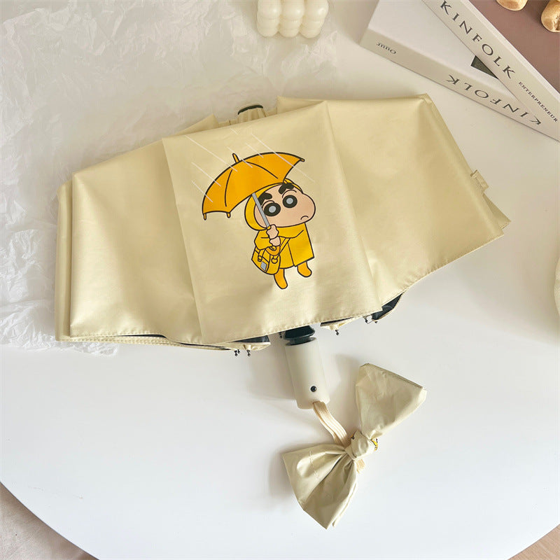 Damen Faltregenschirm mit kreativem Charakterdesign Karnz