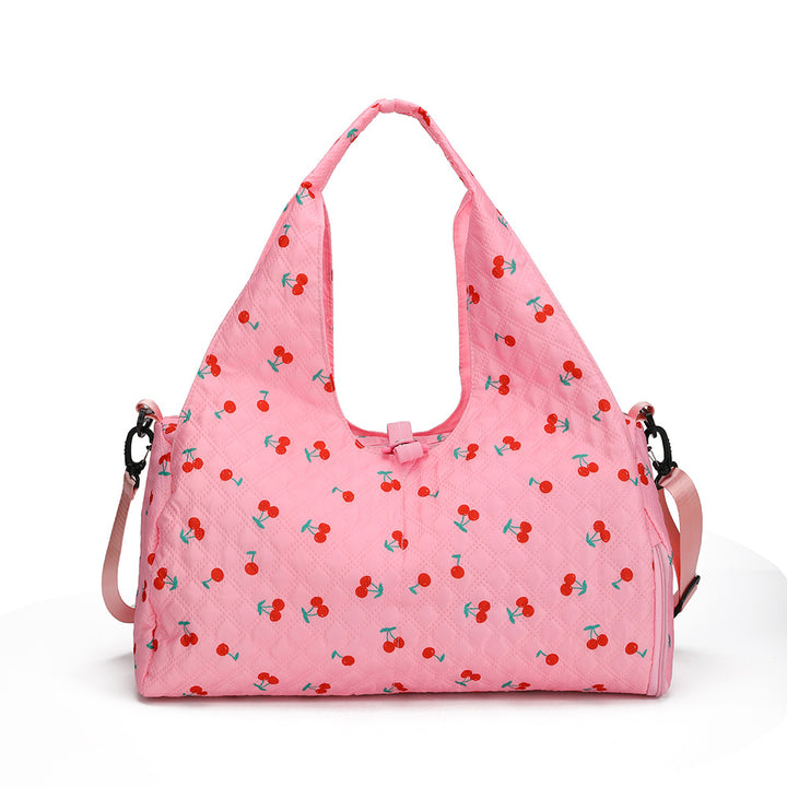 Blumenmuster gesteppte Schultertasche Karnz