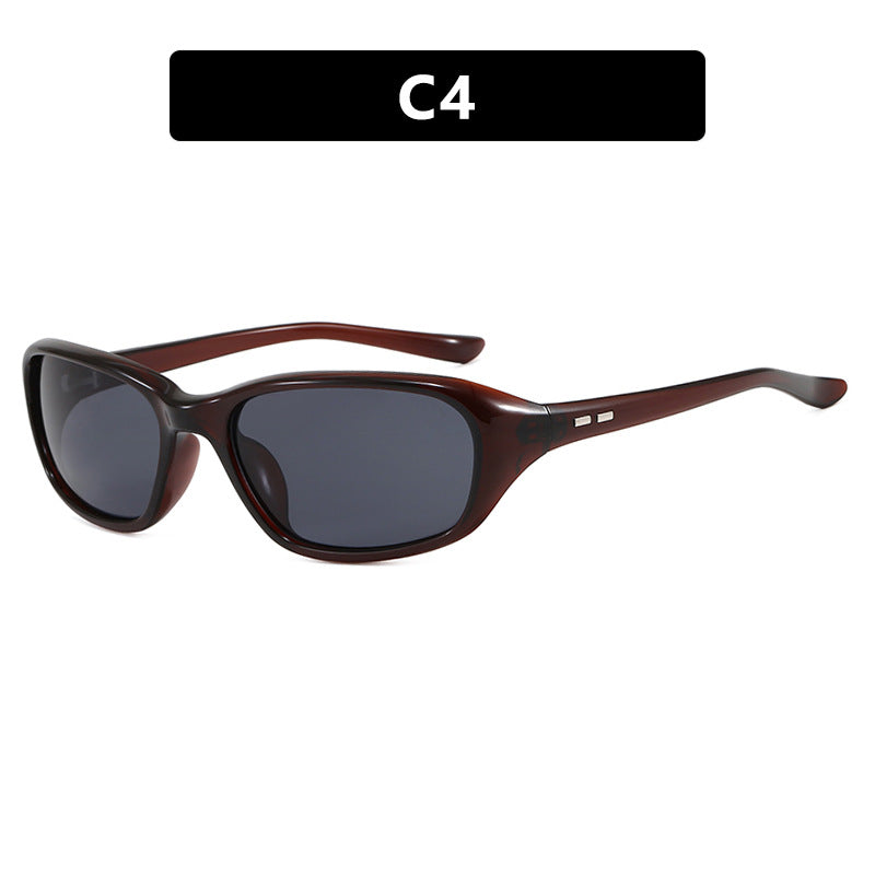 Damen sportliche Sonnenbrille mit breitem, ergonomischem Rahmen Karnz