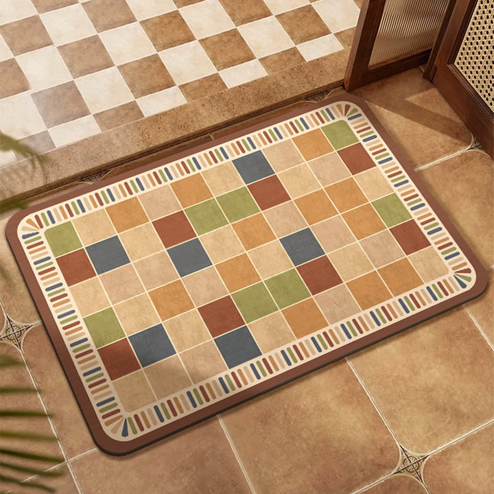 Buntes Patchwork-Design Bodenmatte Karnz