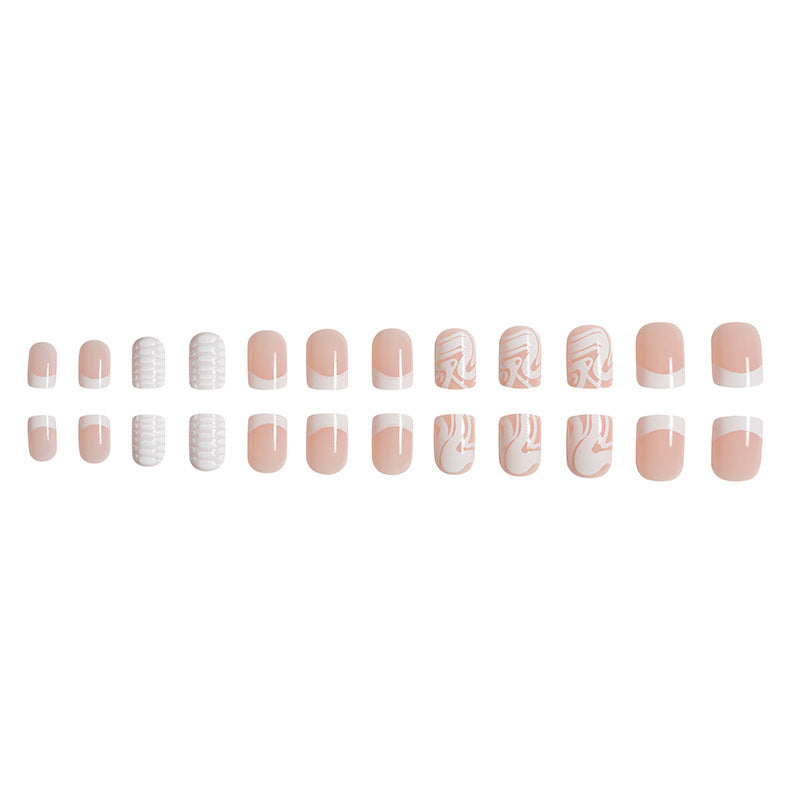 Künstlerische Acrylnagelverlängerungen mit Marmor Design Karnz