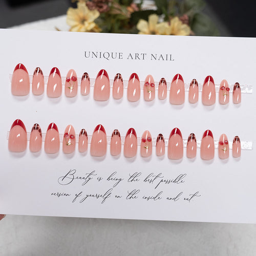 Künstlerisch Kirschen-inspirierte Nagelkunst