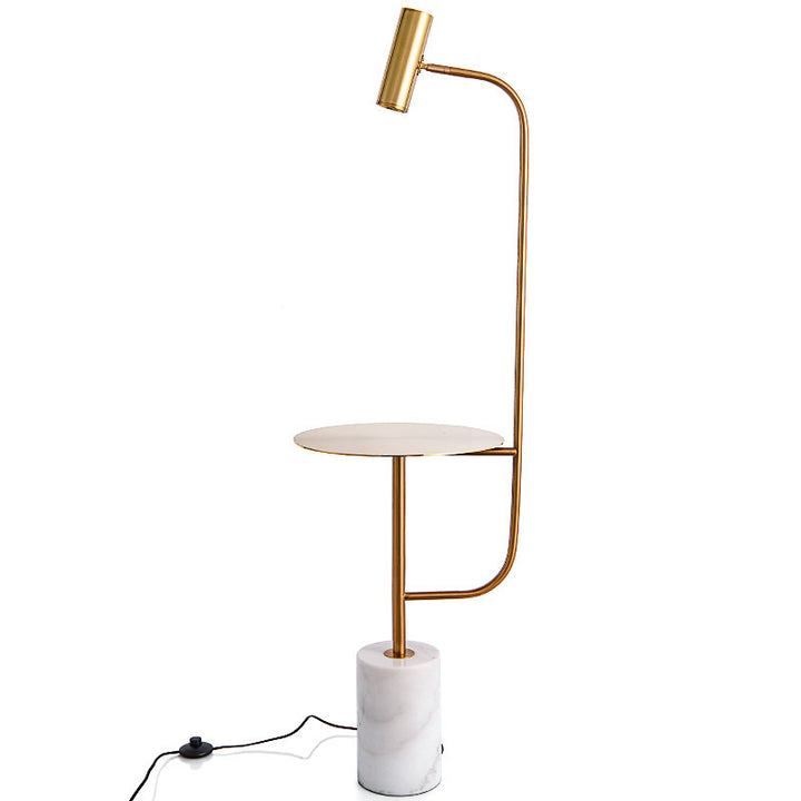 Moderne Marmor Basis Stehlampe mit integriertem Beistelltisch