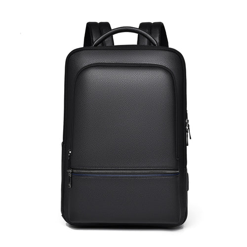 Professioneller Texturiertes Leder Laptop Rucksack Karnz