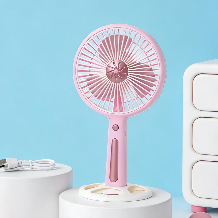 Damen Tragbarer Tischventilator mit kraftvollem Akku und USB-Ladefunktion Karnz