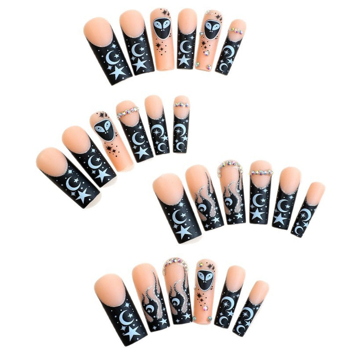 Himmels-themed Press-On Nagelkunst Karnz