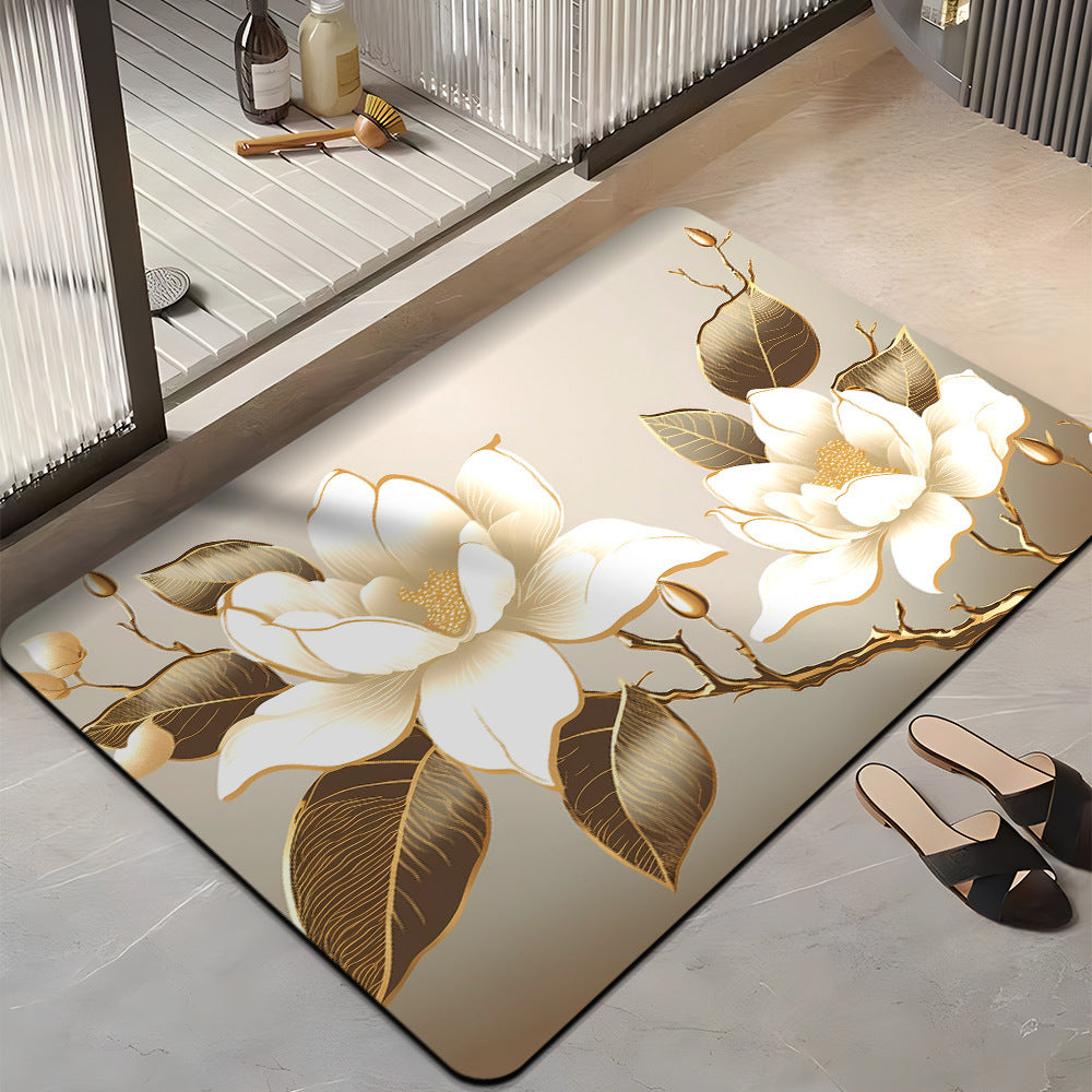 Floral Design Badezimmermatte Karnz