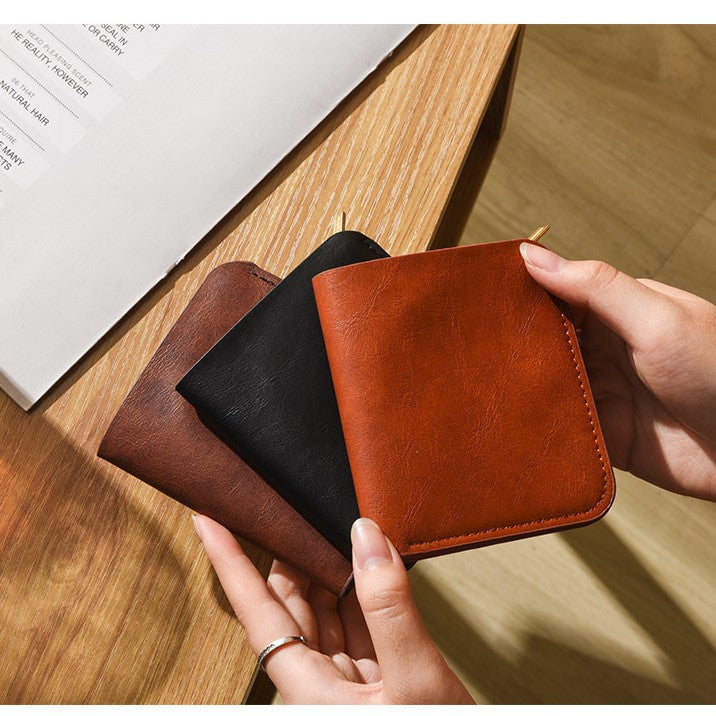 Klassische Leder Bi-Fold Geldbörse Karnz