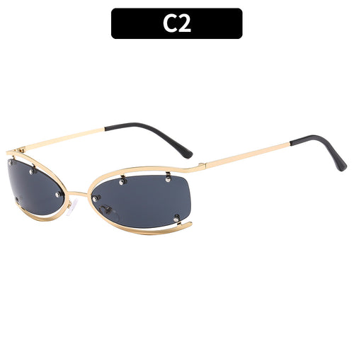 Modebewusste Slim Cat-Eye Sonnenbrille