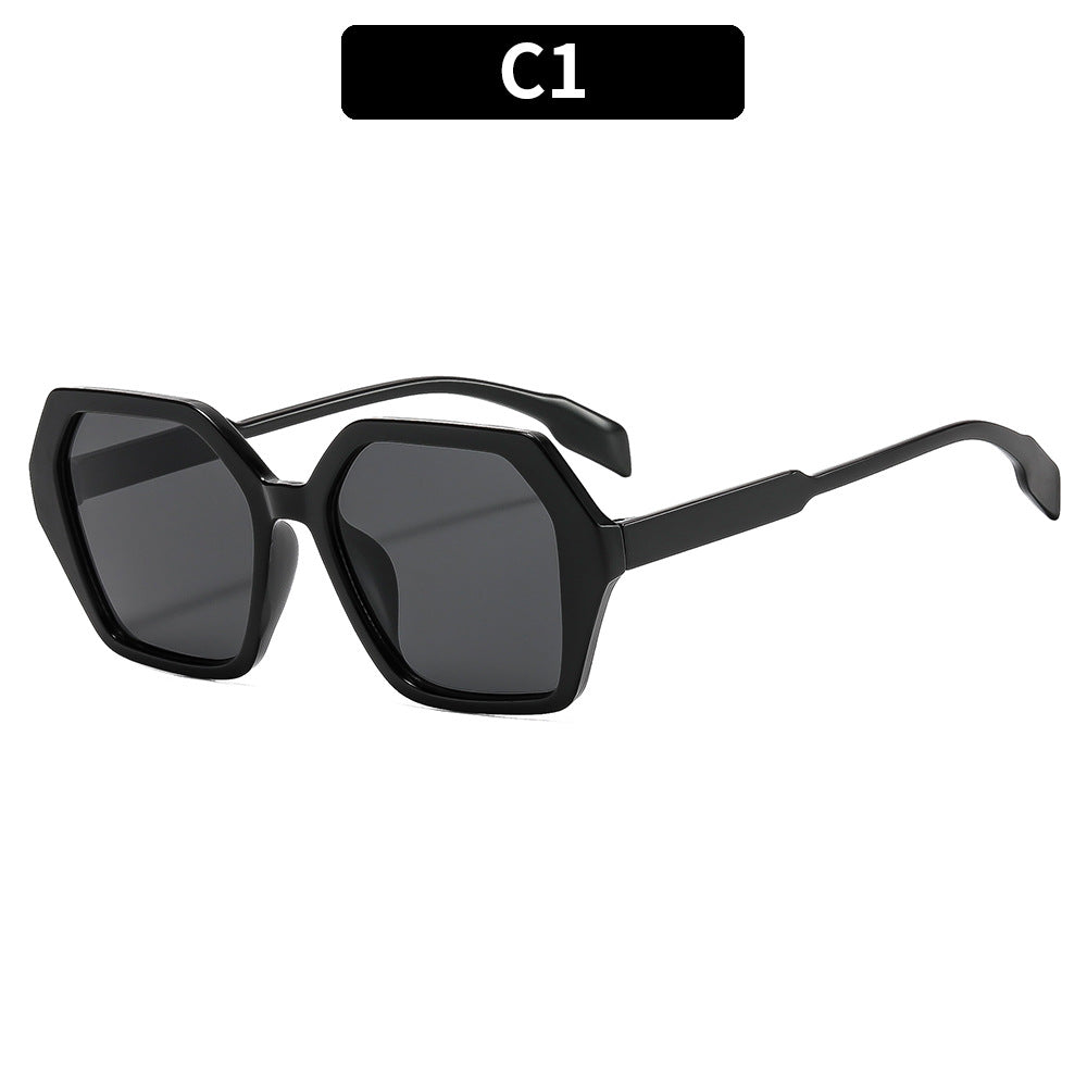 Künstlerische Übergroße Sechseckige Sonnenbrille
