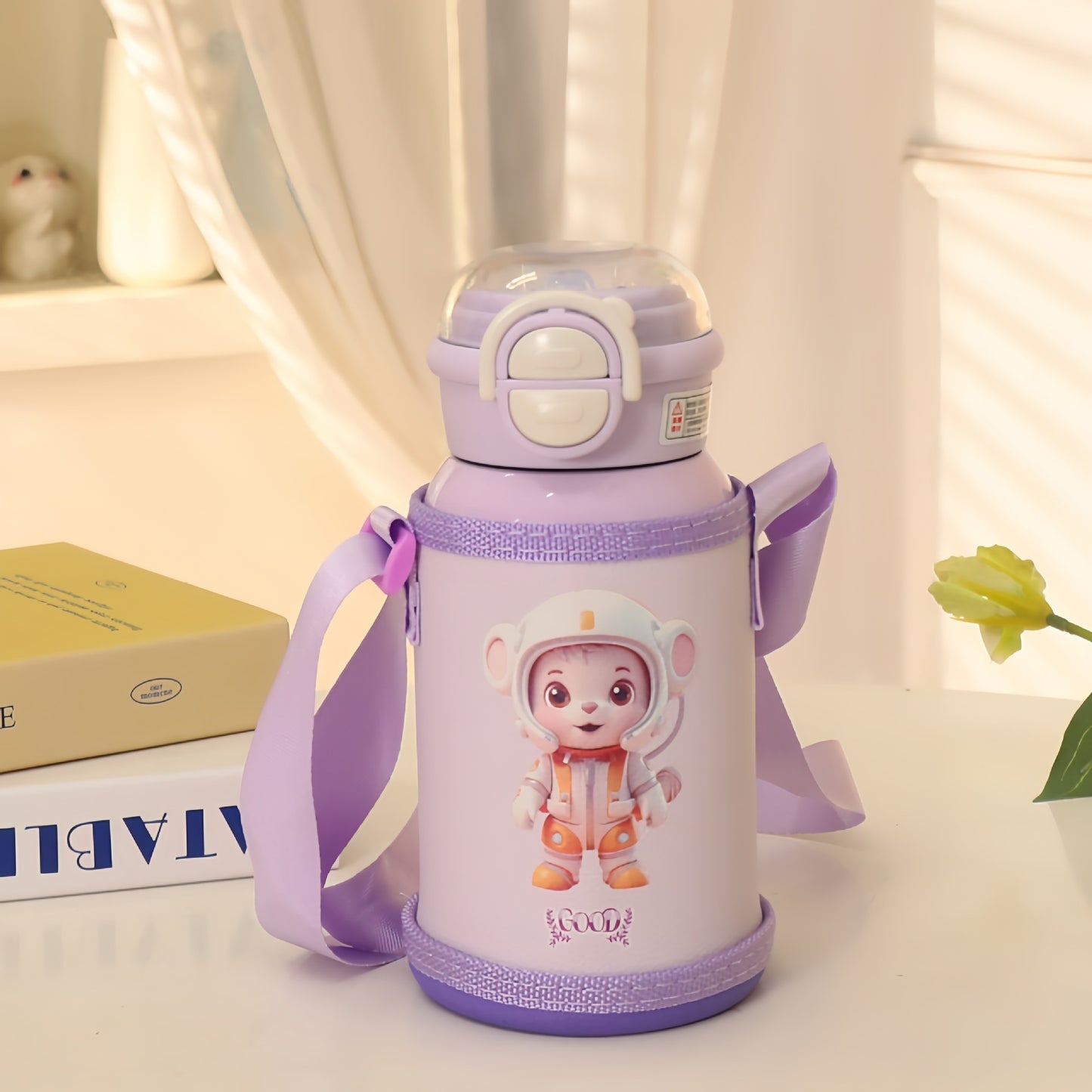 Damen Isolierte Trinkflasche mit kinderfreundlichem Design und verstellbarem Tragesystem Karnz