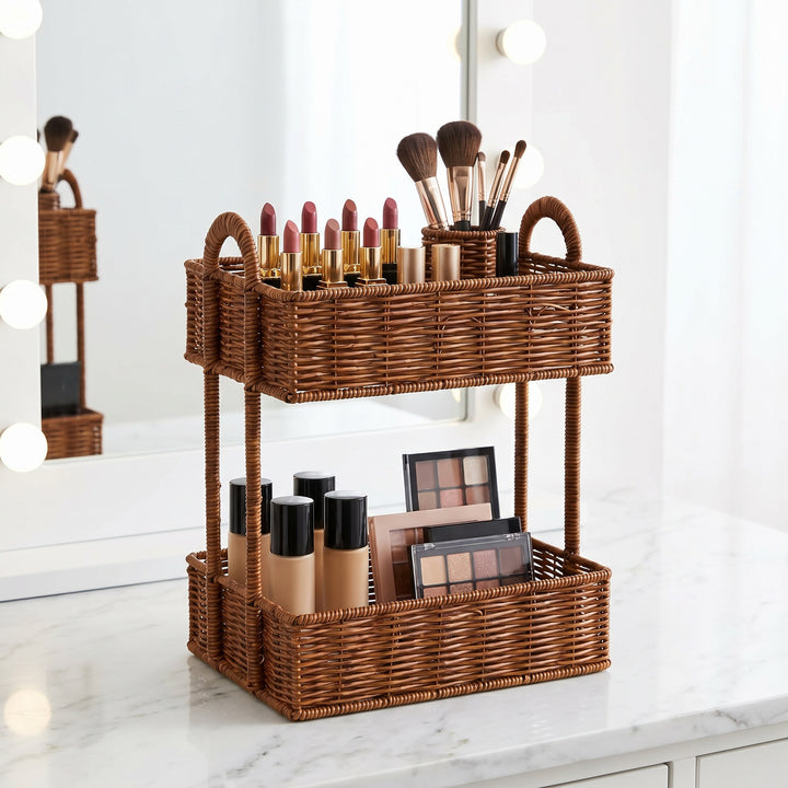 Badezimmer-Regal Ganz Aus Rattan Karnz