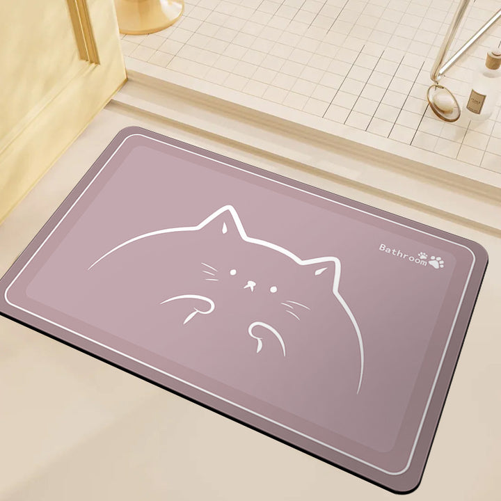 Niedlicher katzenmotivierter Badezimmermatte