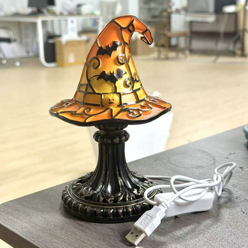 Dekorative Hexenhut Tischlampe Karnz