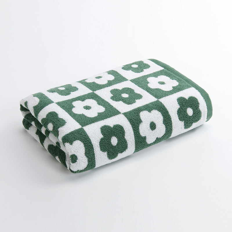 Damen Luxuriöses Frottee-Badehandtuch mit Blumenmuster Karnz