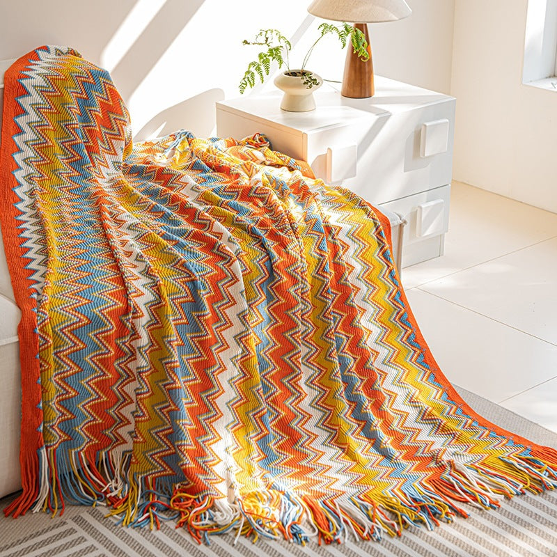 Stilvolles Zickzack-Muster-Wohndecke