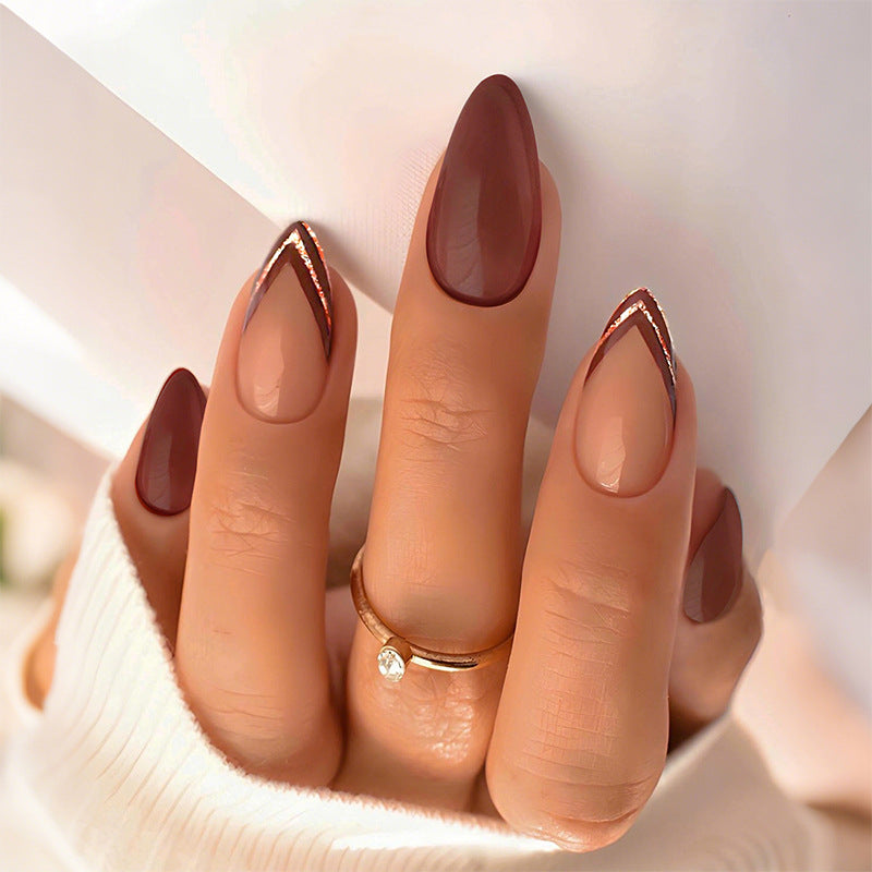 Elegantes Press-On-Nagelset mit hochwertigem glänzendem Finish Karnz