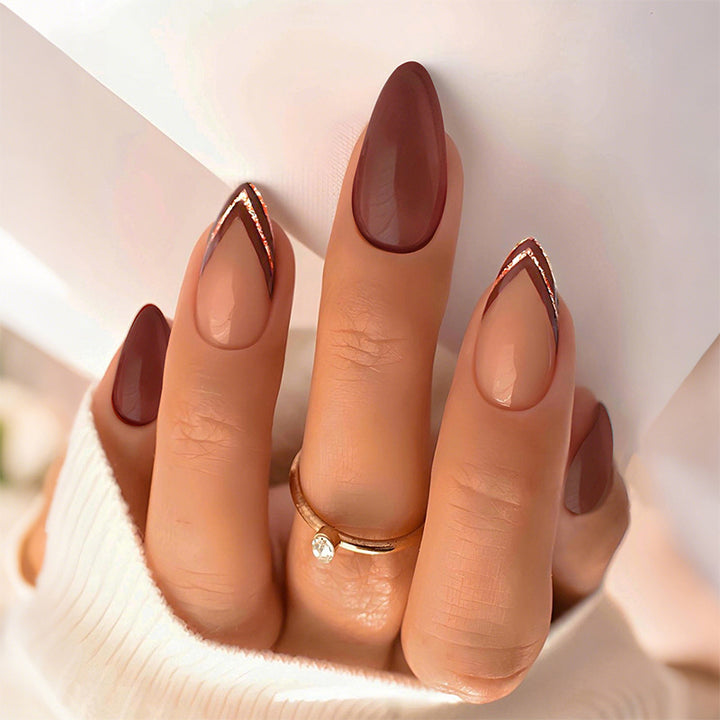 Elegantes Press-On-Nagelset mit hochwertigem glänzendem Finish Karnz
