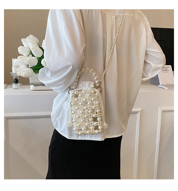 Elegante perlenverzierte Abendhandtasche