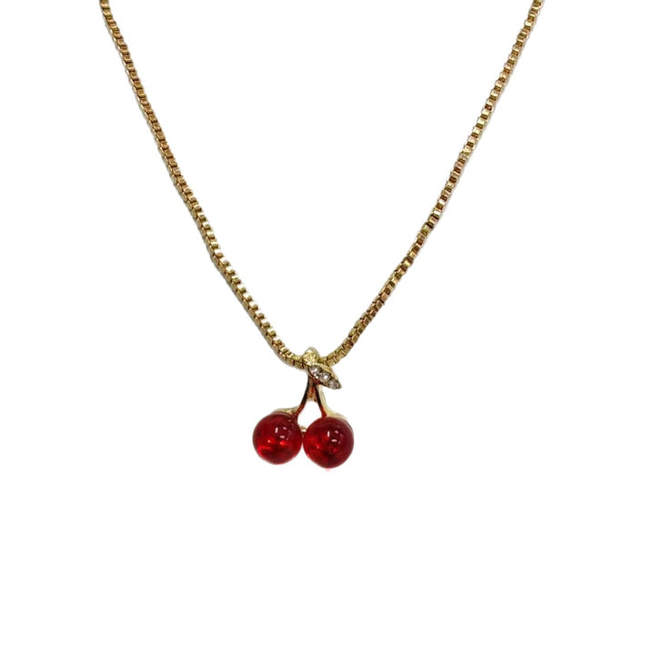 Elegantly Charmantes Kirschpendant-Halskette Karnz