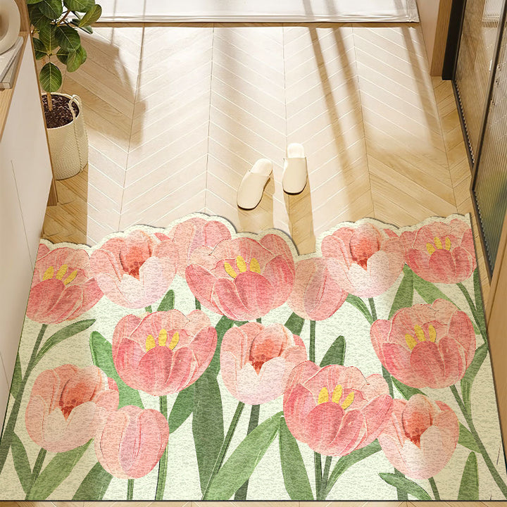 Florales Druck Dekorativer Teppich
