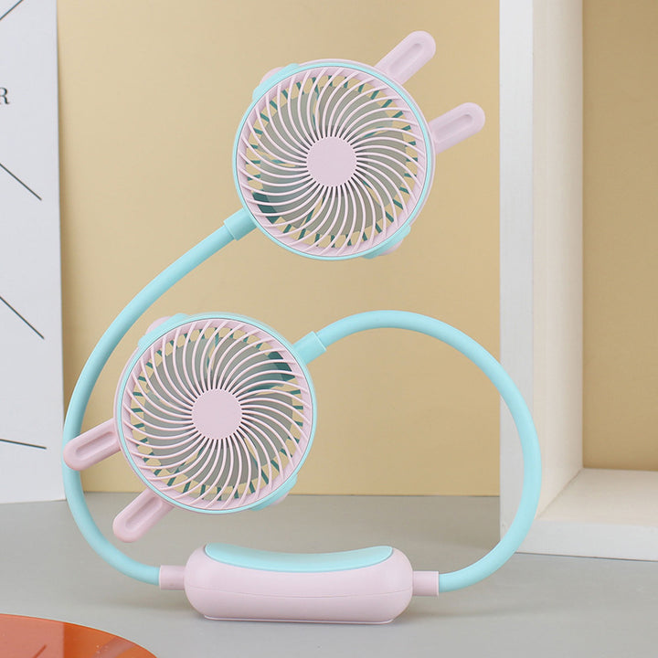 Unisex Tragbarer Doppelventilator Karnz