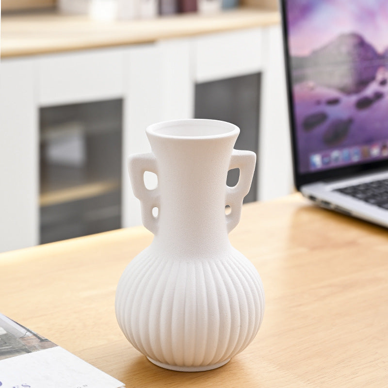 Texturierte dekorative Keramikblumenvase Karnz