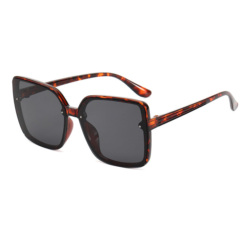 Damen Oversized-Quadrat-Sonnenbrille mit kontrastierendem Rahmen Karnz