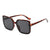 Damen Oversized-Quadrat-Sonnenbrille mit kontrastierendem Rahmen Karnz