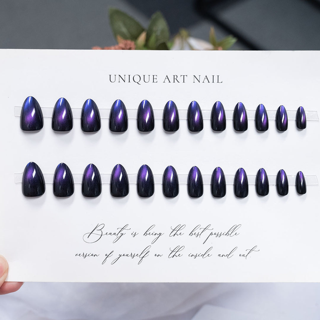Glänzendes, langanhaltendes Press-On-Nagelset