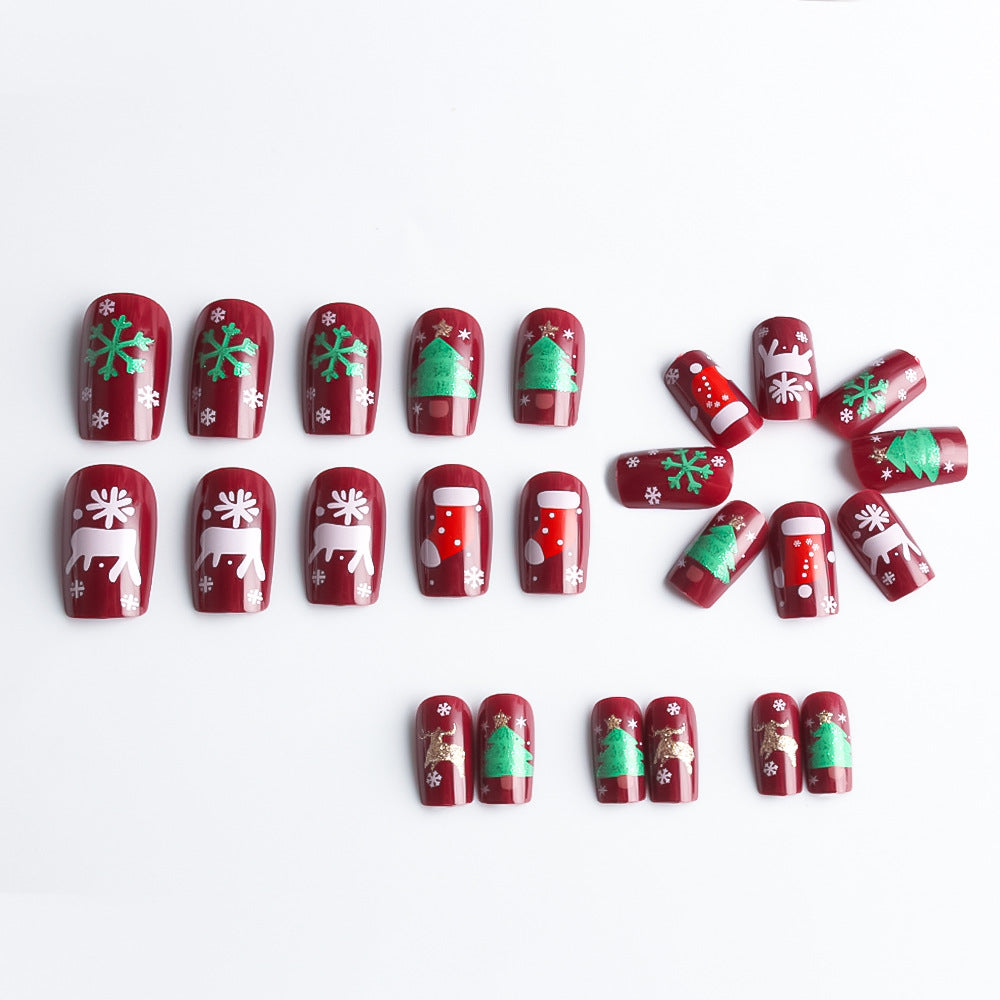 Festlich Themen Press-On Nagelkunst Set Karnz