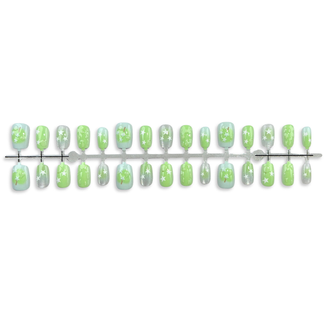 Glitzerndes Stern-Thema Press-On Nagelset