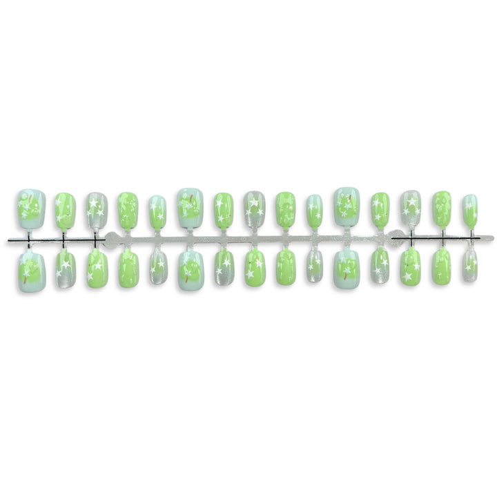 Glitzerndes Stern-Thema Press-On Nagelset