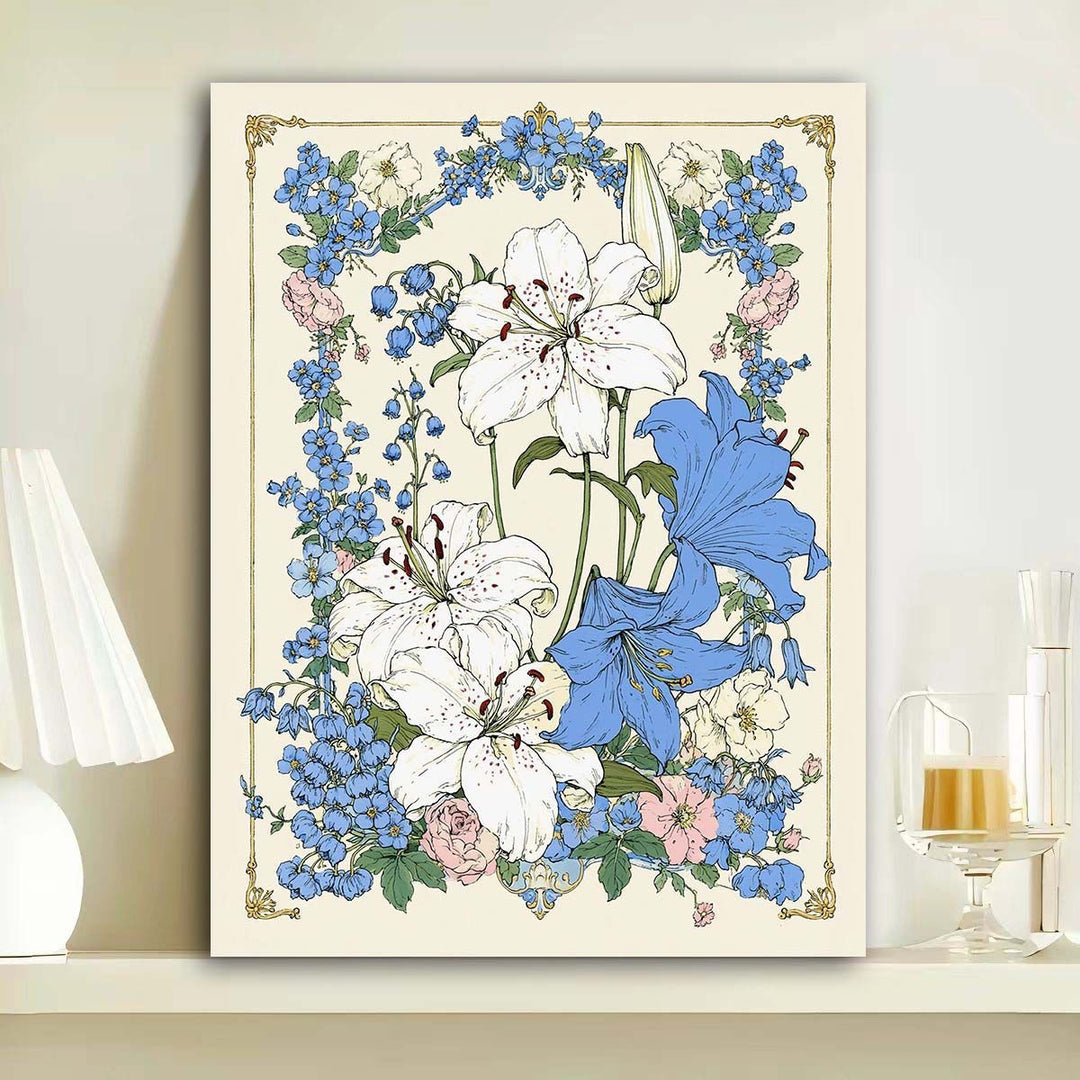 Botanische Blumenkunst Wandkunst Karnz