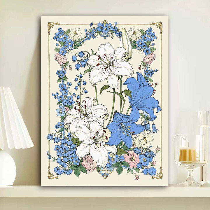 Botanische Blumenkunst Wandkunst Karnz