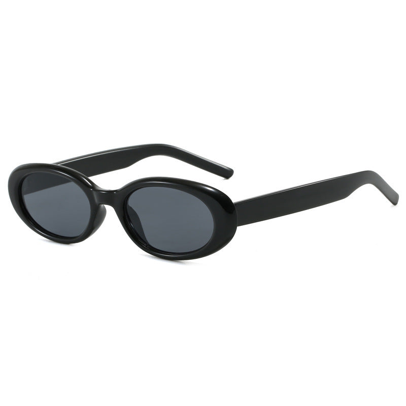 Damen ovale Sonnenbrille mit transparentem Effekt und UV-Schutz Karnz