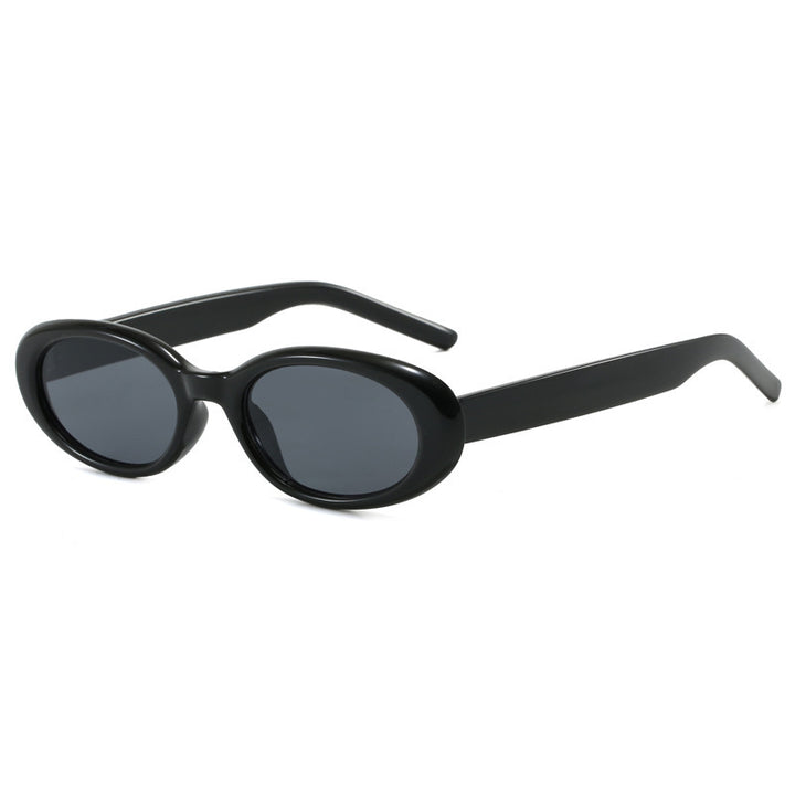 Damen ovale Sonnenbrille mit transparentem Effekt und UV-Schutz Karnz