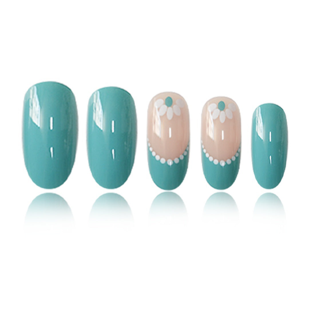 Elegantes florales Akzent-Nagelkunst-Set Karnz