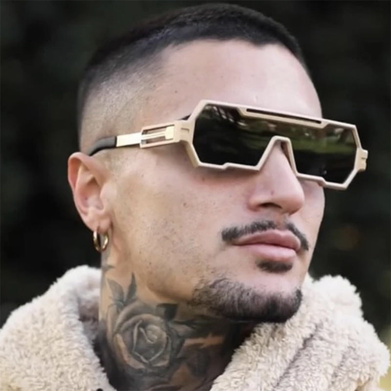 Damen futuristische Sonnenbrille im markanten Sechseckdesign Karnz