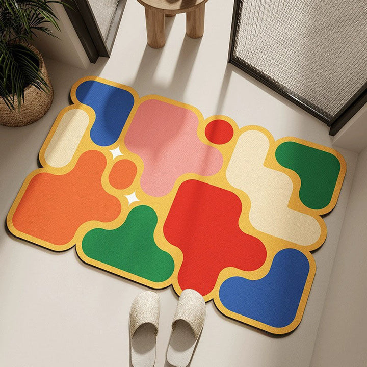 Abstrakt gemusterter Teppich